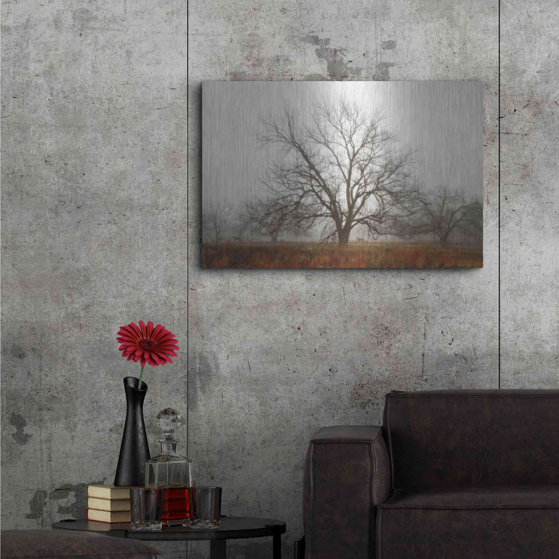 Luxe Metal Art 'Morning Calm I' by Debra Van Swearingen, Metal Wall Art,36x24