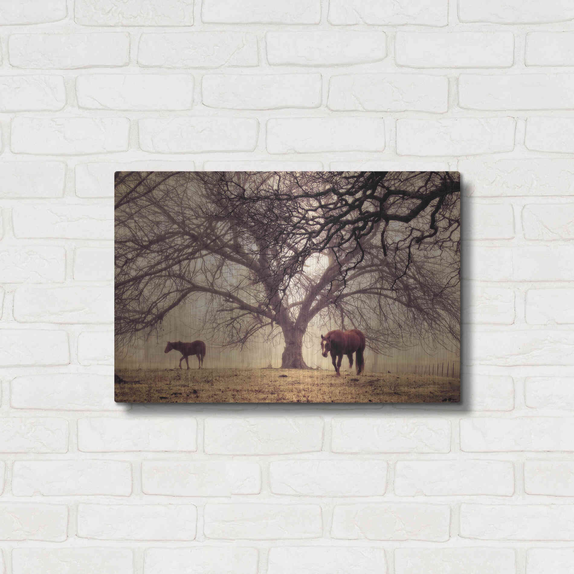 Luxe Metal Art 'Morning Calm II' by Debra Van Swearingen, Metal Wall Art,24x16