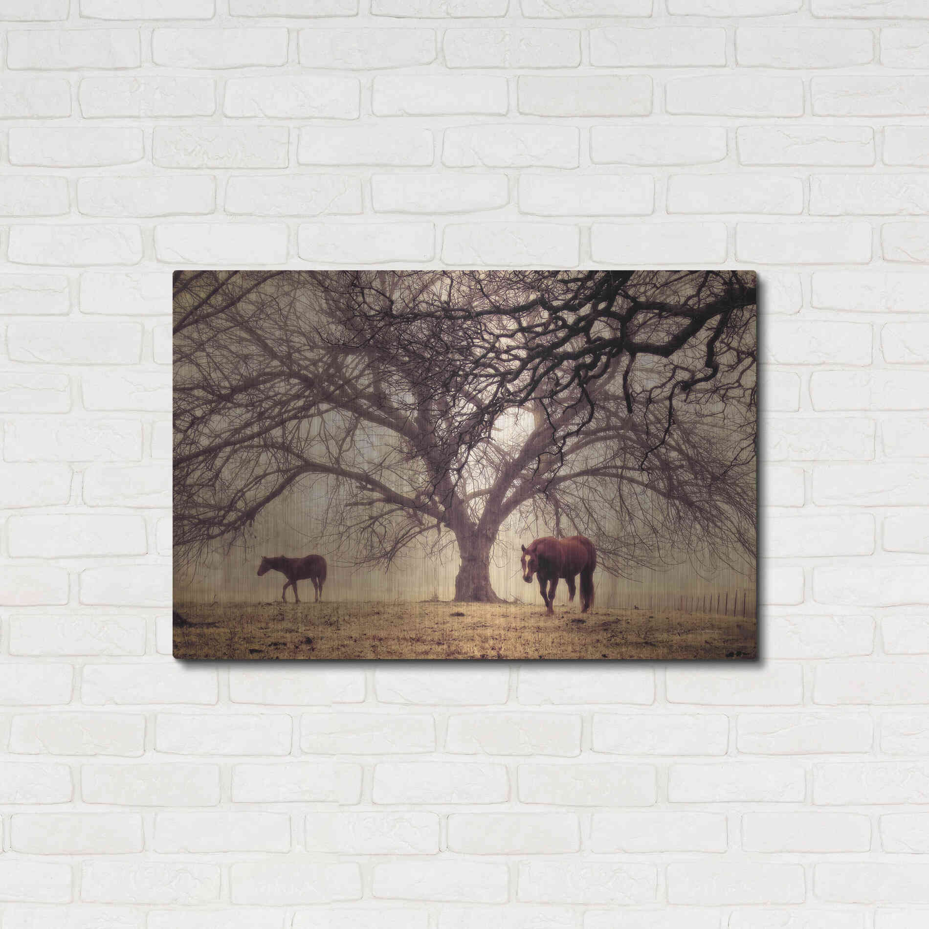 Luxe Metal Art 'Morning Calm II' by Debra Van Swearingen, Metal Wall Art,36x24