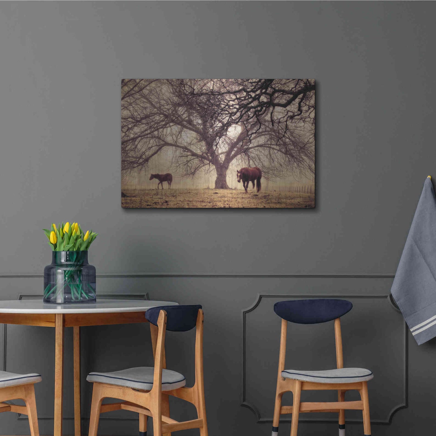 Luxe Metal Art 'Morning Calm II' by Debra Van Swearingen, Metal Wall Art,36x24