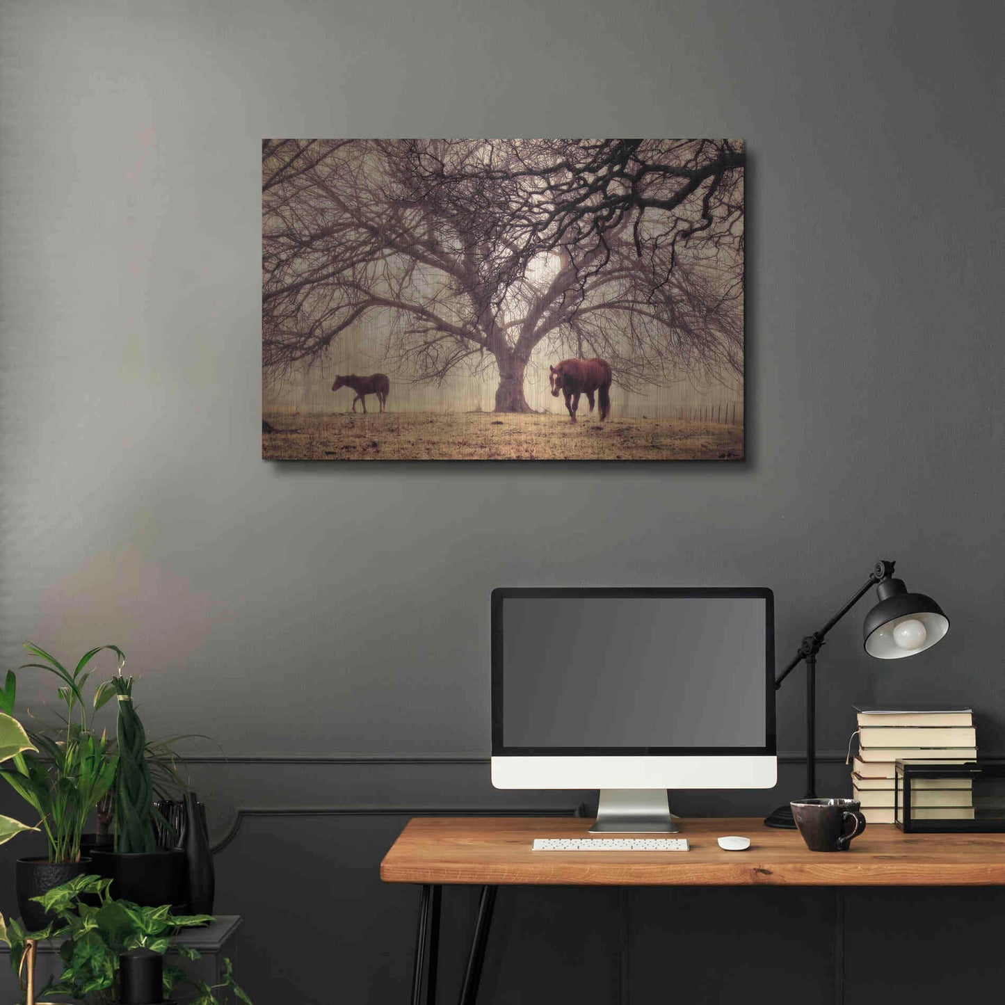Luxe Metal Art 'Morning Calm II' by Debra Van Swearingen, Metal Wall Art,36x24