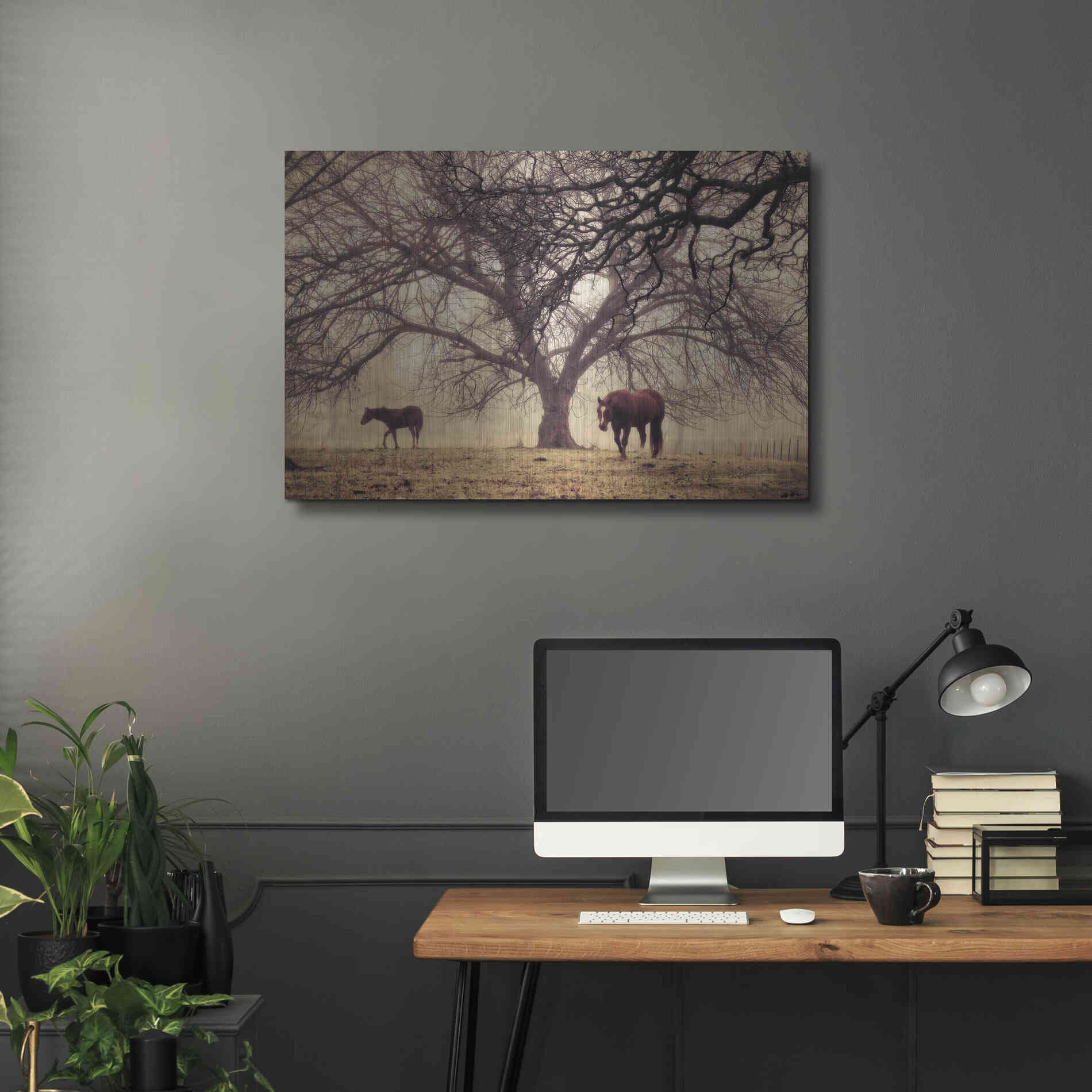 Luxe Metal Art 'Morning Calm II' by Debra Van Swearingen, Metal Wall Art,36x24
