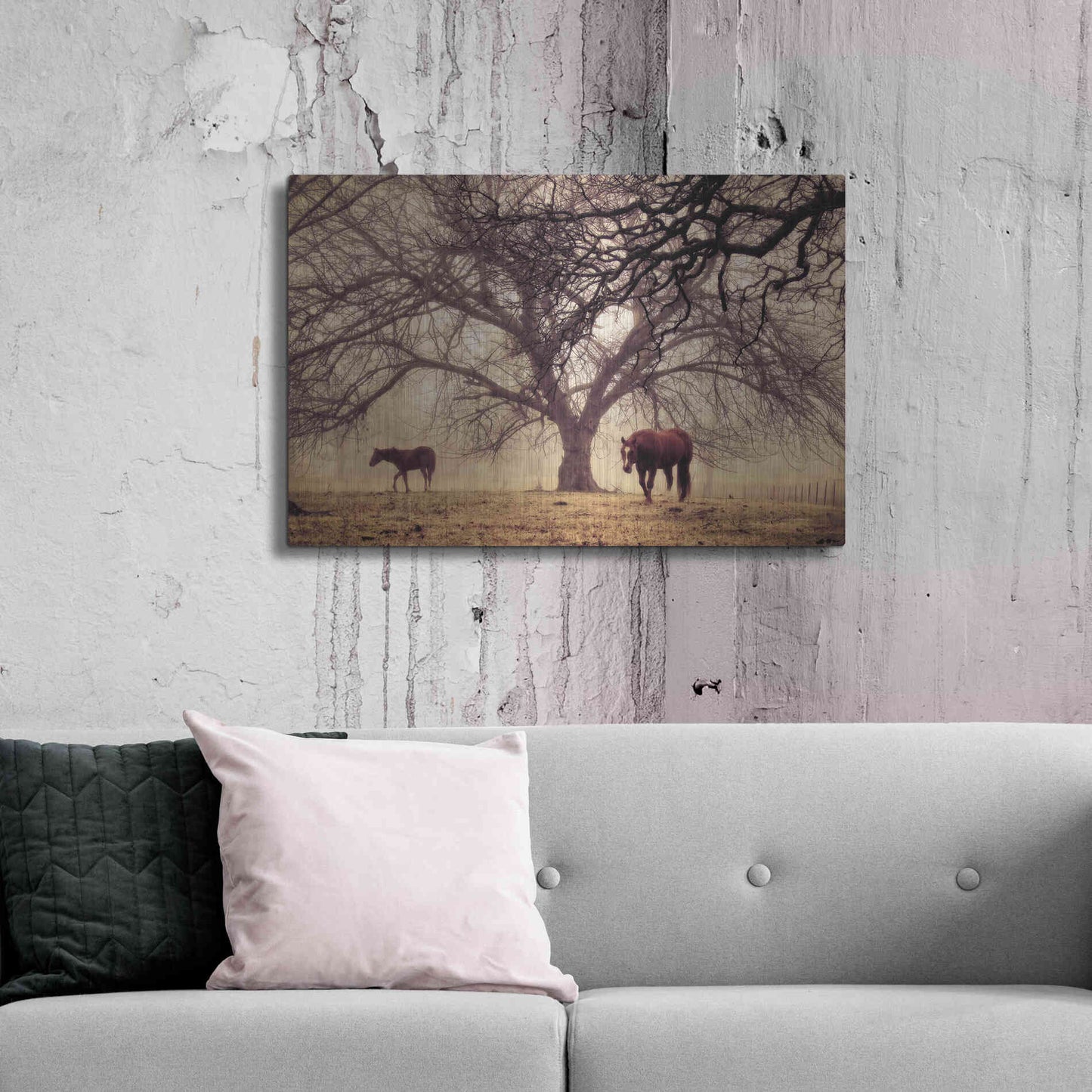 Luxe Metal Art 'Morning Calm II' by Debra Van Swearingen, Metal Wall Art,36x24