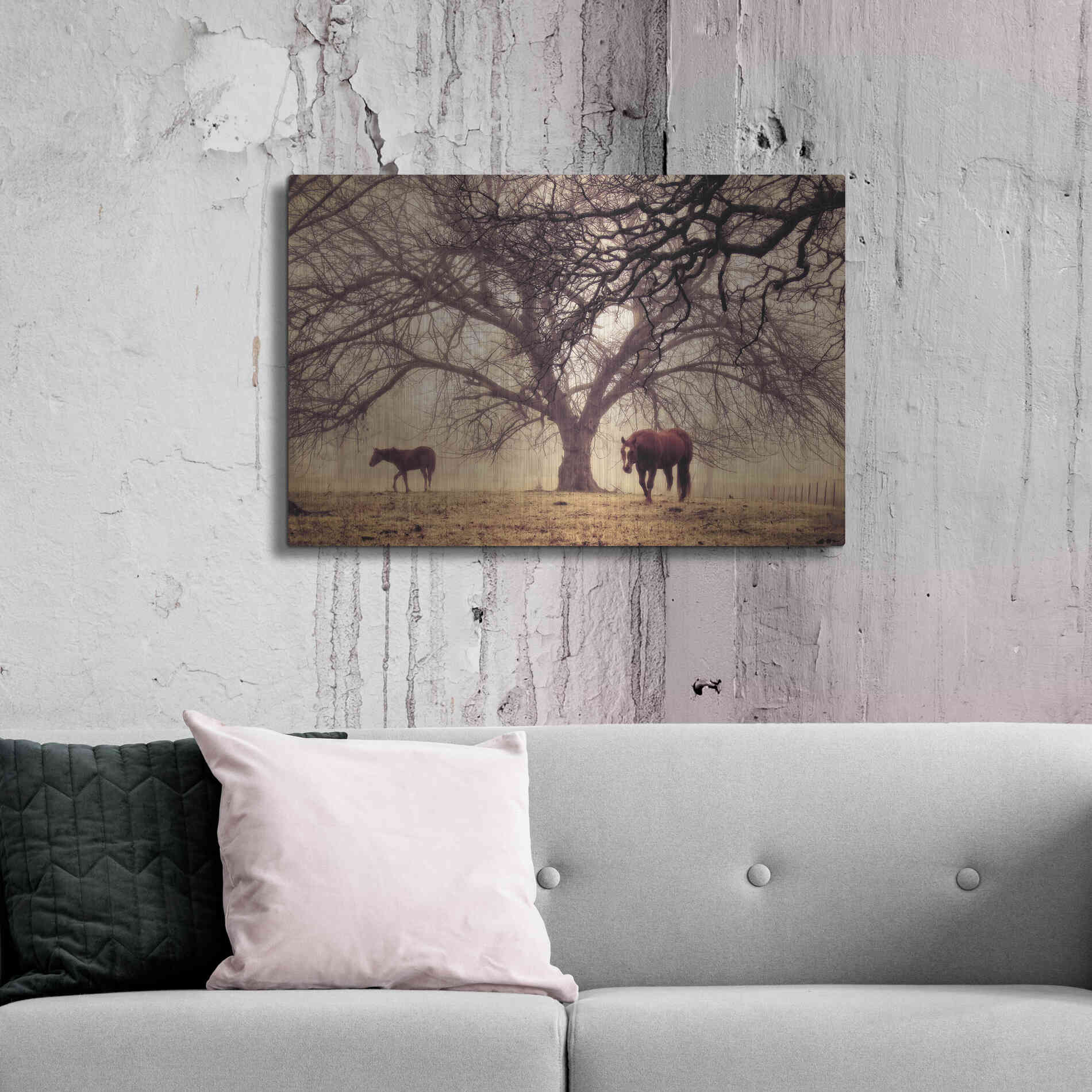 Luxe Metal Art 'Morning Calm II' by Debra Van Swearingen, Metal Wall Art,36x24