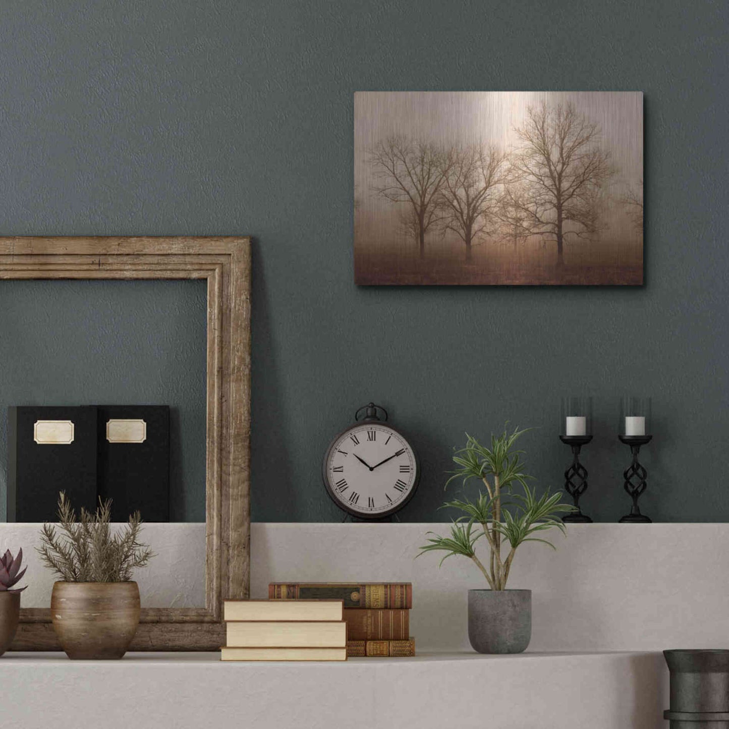 Luxe Metal Art 'Morning Calm III' by Debra Van Swearingen, Metal Wall Art,16x12