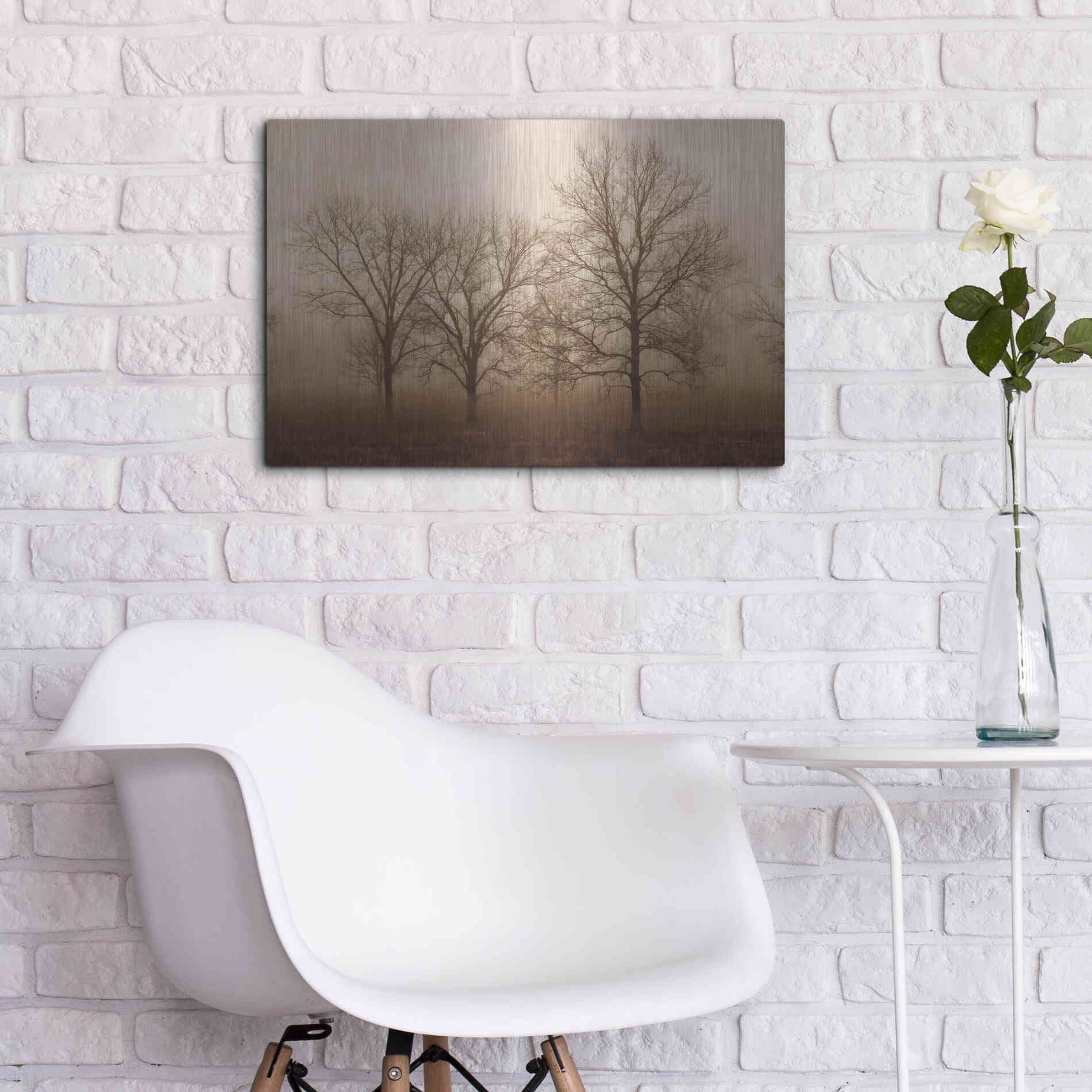 Luxe Metal Art 'Morning Calm III' by Debra Van Swearingen, Metal Wall Art,24x16