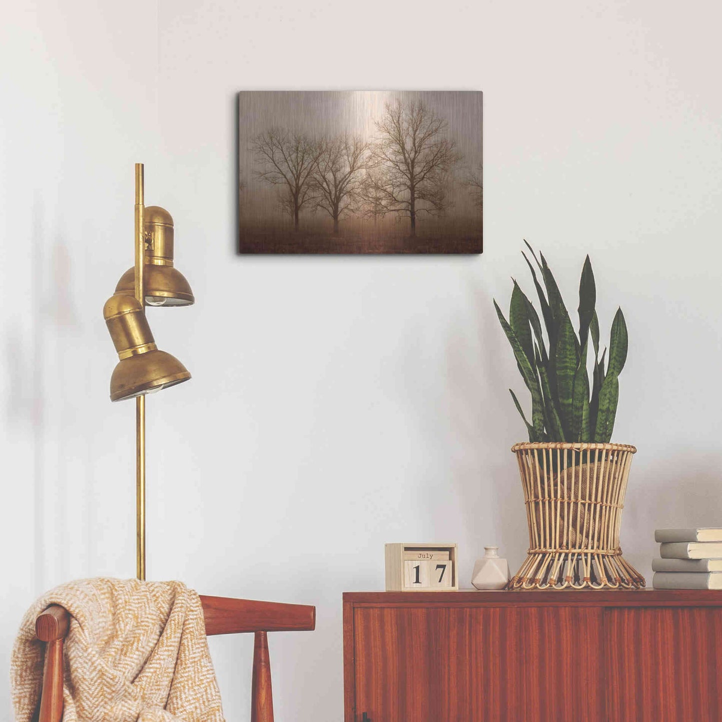 Luxe Metal Art 'Morning Calm III' by Debra Van Swearingen, Metal Wall Art,24x16