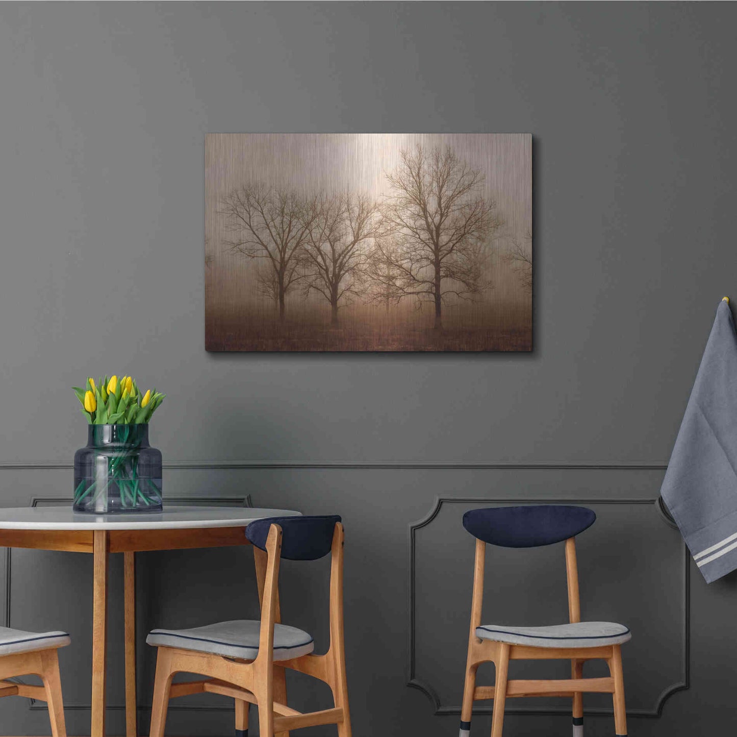 Luxe Metal Art 'Morning Calm III' by Debra Van Swearingen, Metal Wall Art,36x24
