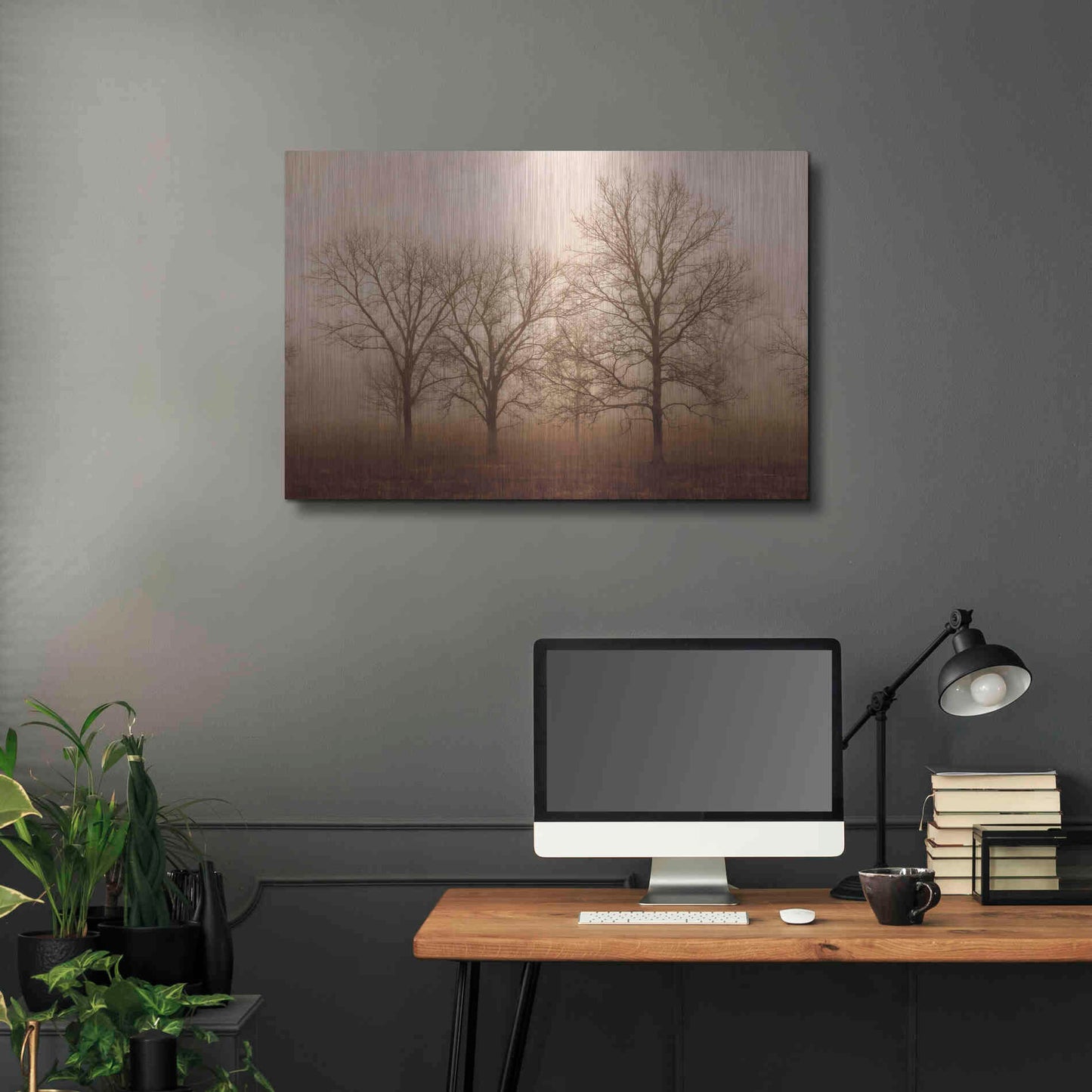 Luxe Metal Art 'Morning Calm III' by Debra Van Swearingen, Metal Wall Art,36x24