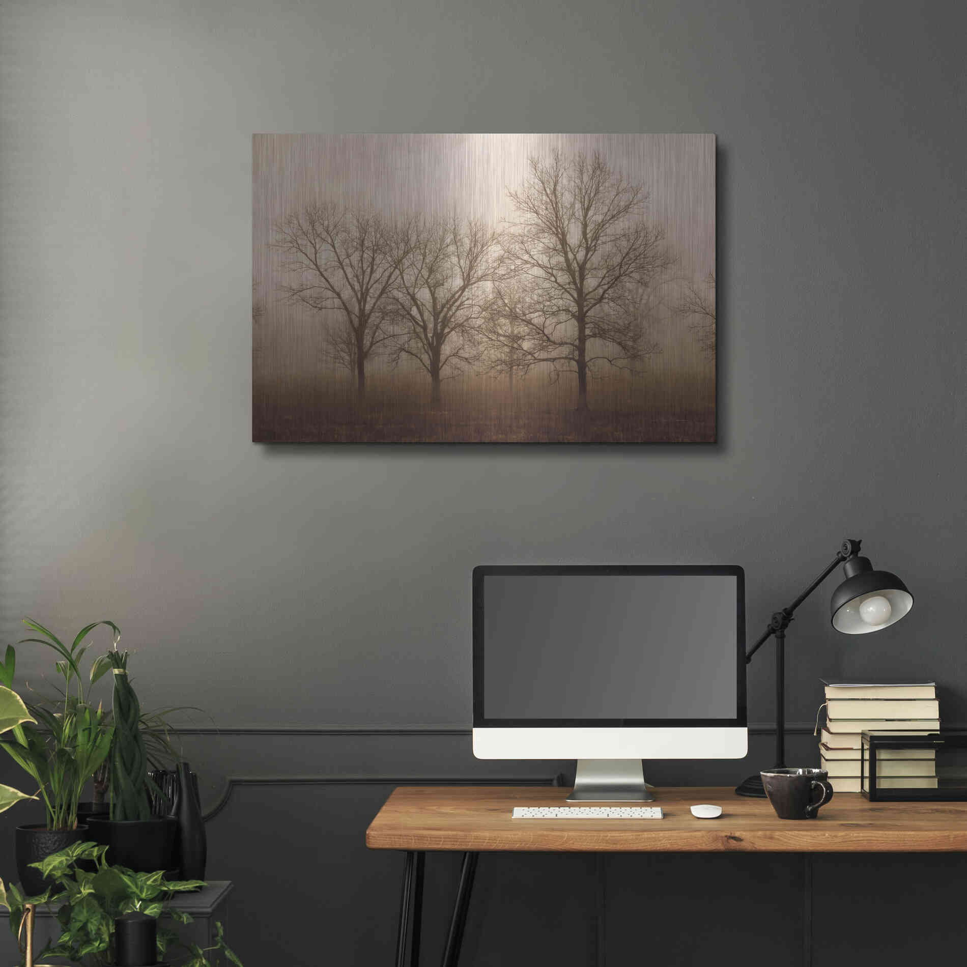 Luxe Metal Art 'Morning Calm III' by Debra Van Swearingen, Metal Wall Art,36x24