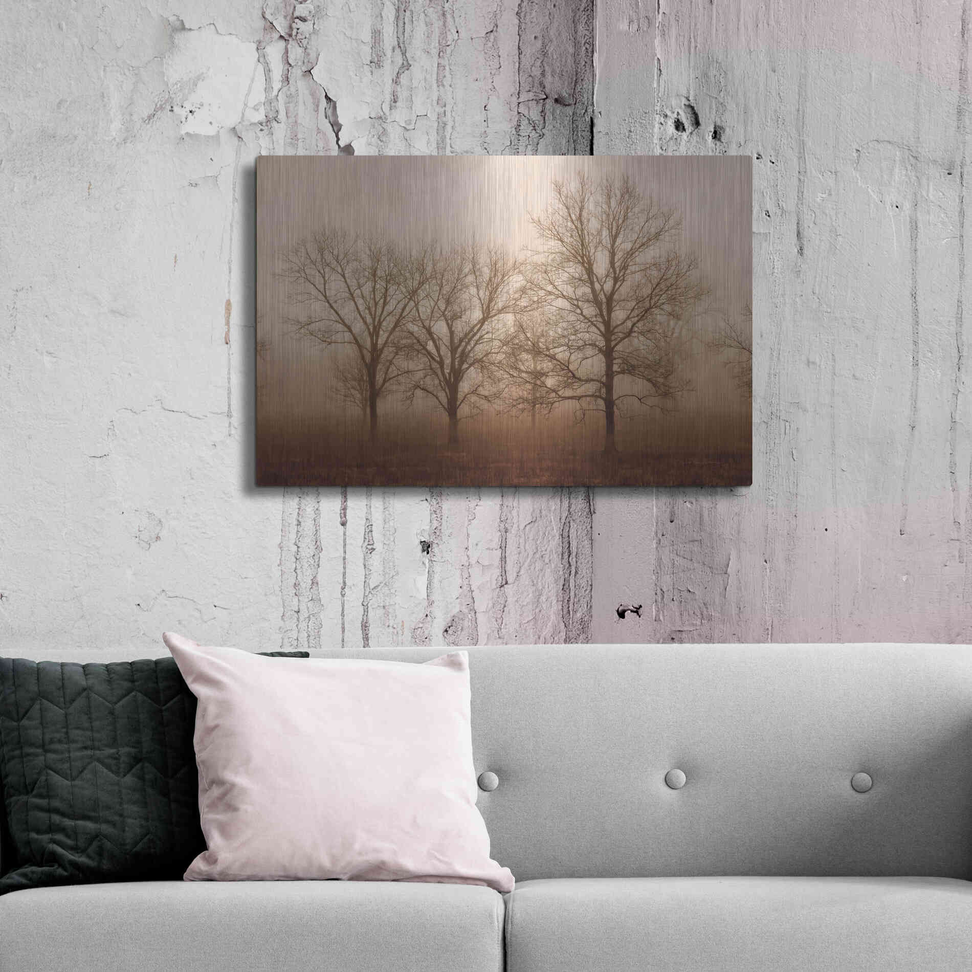 Luxe Metal Art 'Morning Calm III' by Debra Van Swearingen, Metal Wall Art,36x24