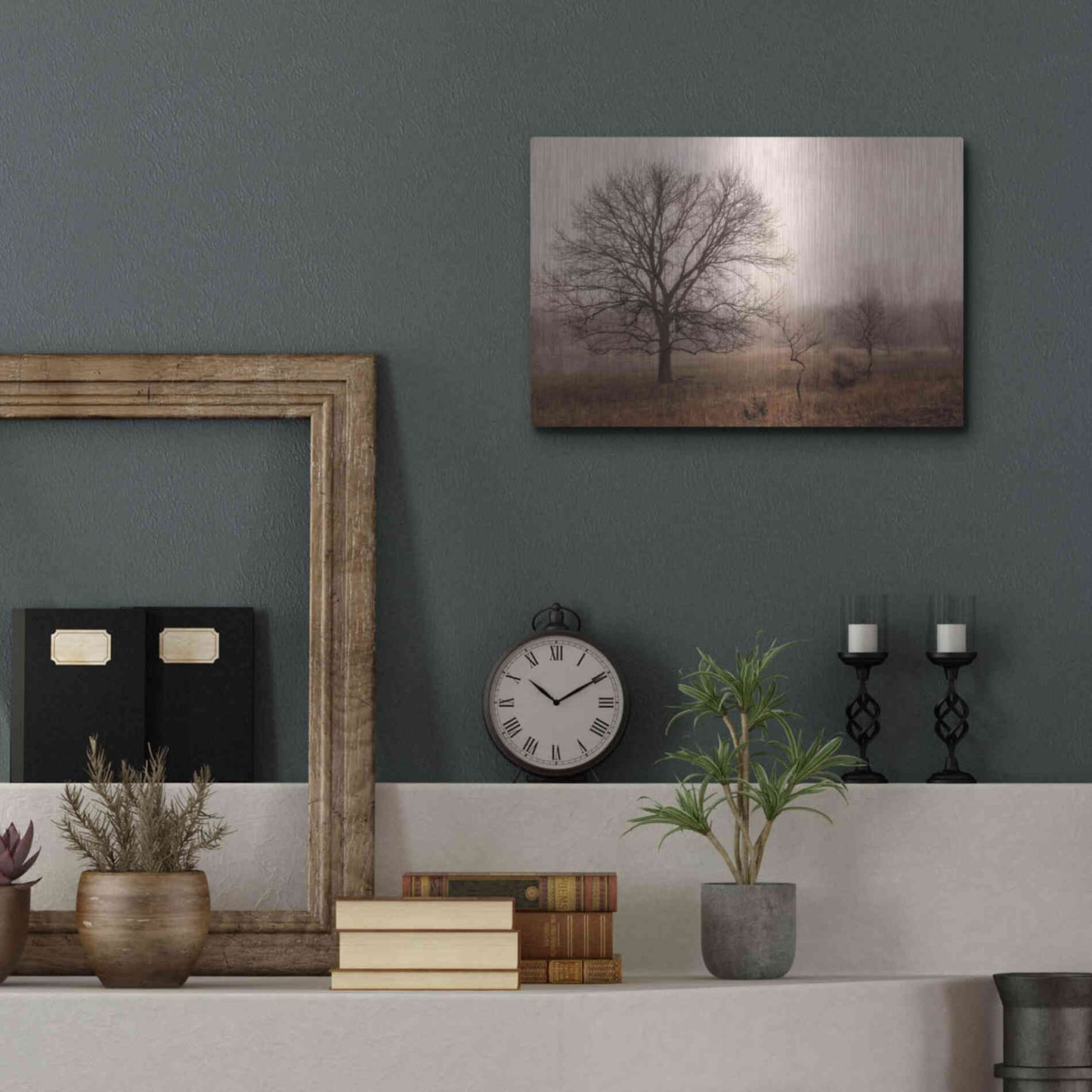 Luxe Metal Art 'Morning Calm IV' by Debra Van Swearingen, Metal Wall Art,16x12