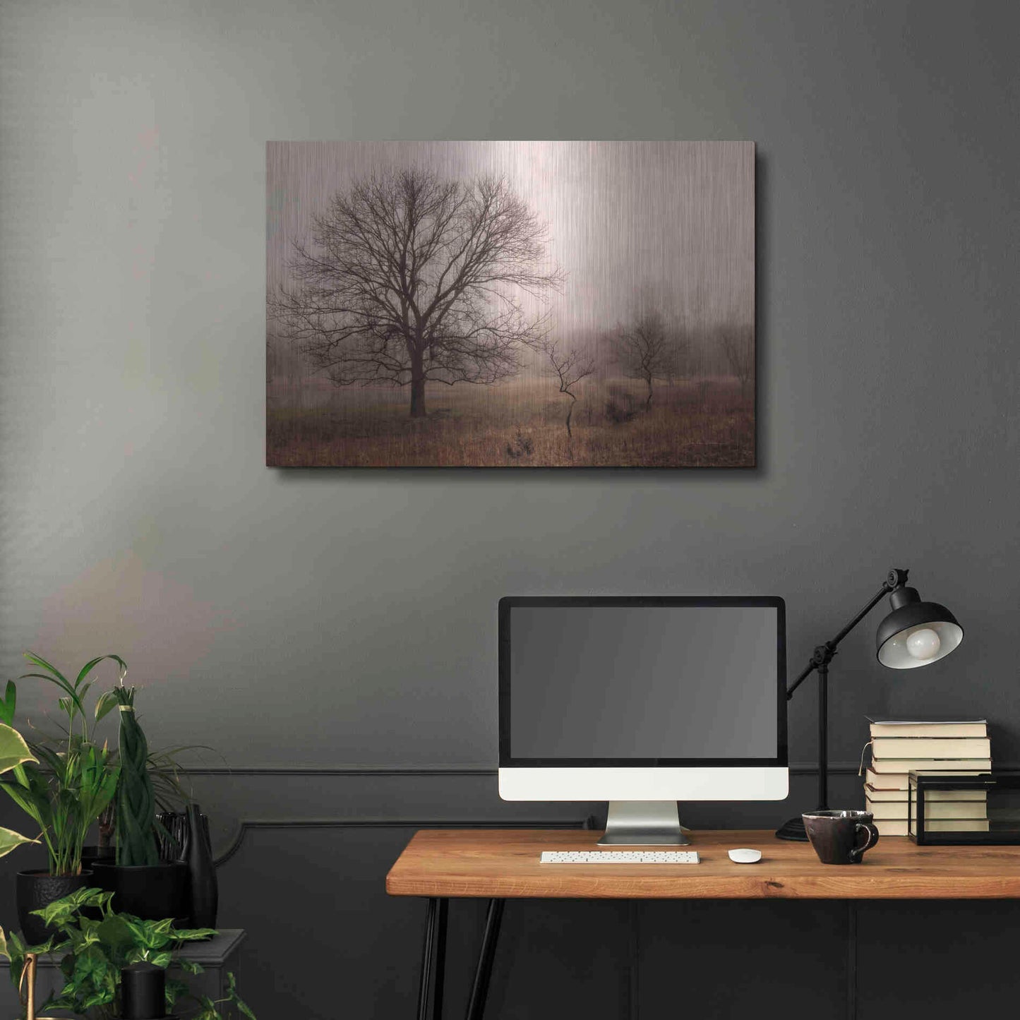 Luxe Metal Art 'Morning Calm IV' by Debra Van Swearingen, Metal Wall Art,36x24