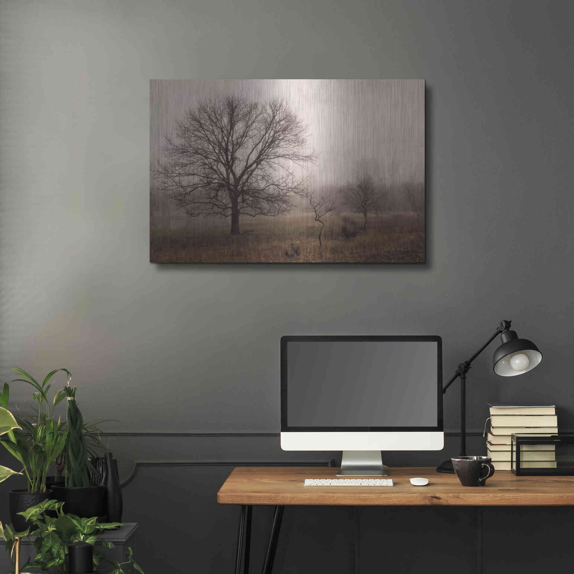 Luxe Metal Art 'Morning Calm IV' by Debra Van Swearingen, Metal Wall Art,36x24