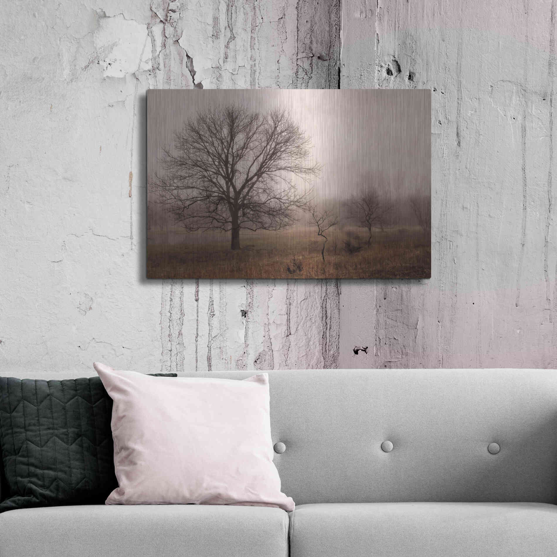 Luxe Metal Art 'Morning Calm IV' by Debra Van Swearingen, Metal Wall Art,36x24