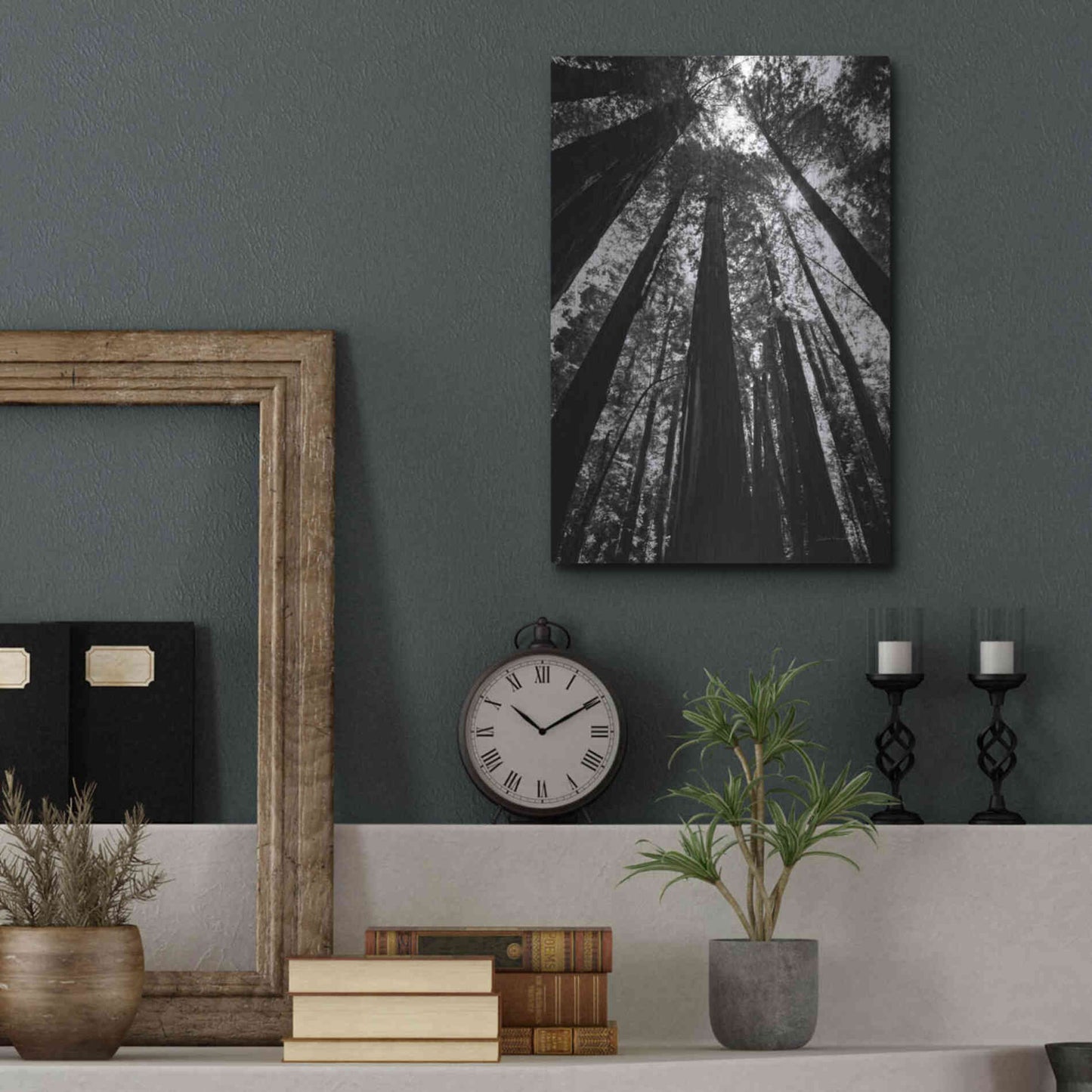 Luxe Metal Art 'The Stand BW' by Debra Van Swearingen, Metal Wall Art,12x16