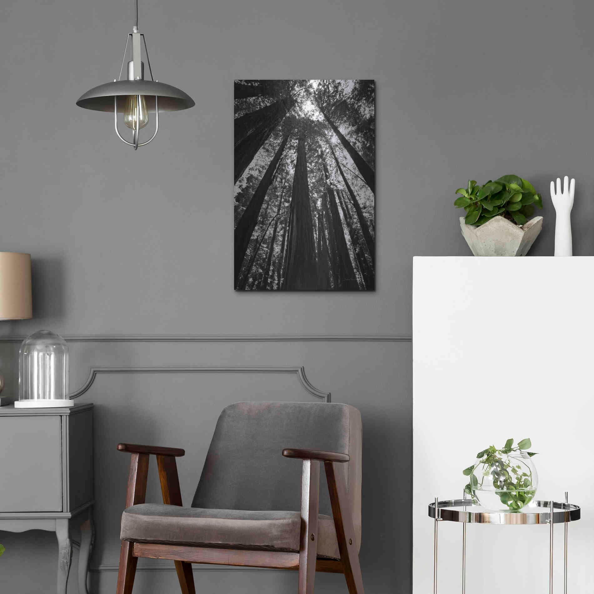 Luxe Metal Art 'The Stand BW' by Debra Van Swearingen, Metal Wall Art,16x24