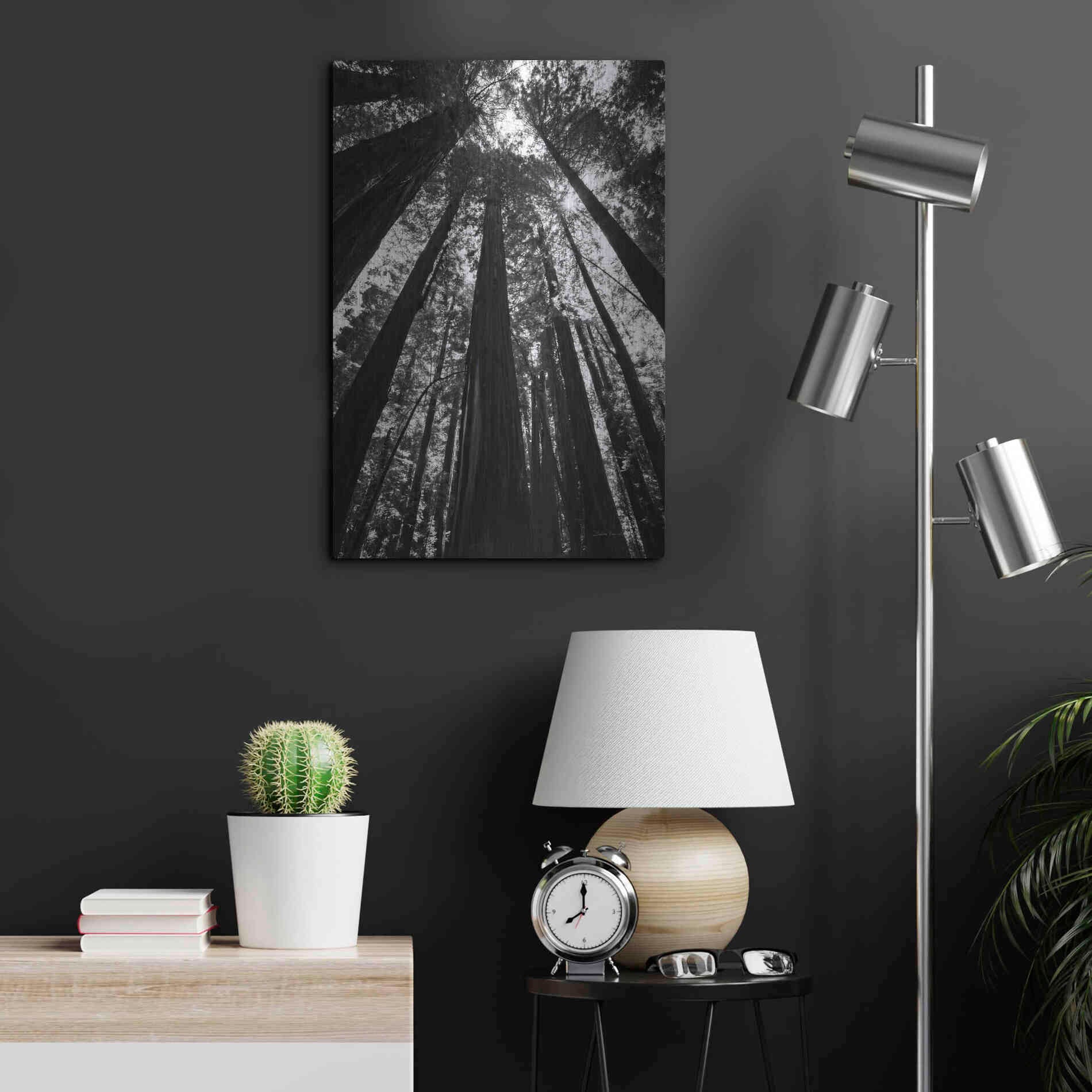 Luxe Metal Art 'The Stand BW' by Debra Van Swearingen, Metal Wall Art,16x24