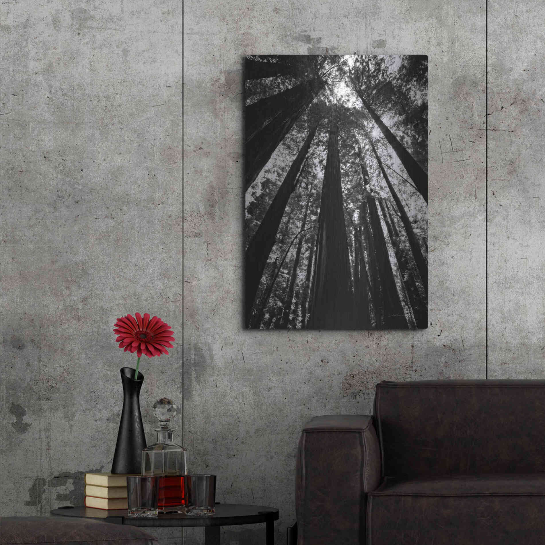 Luxe Metal Art 'The Stand BW' by Debra Van Swearingen, Metal Wall Art,24x36