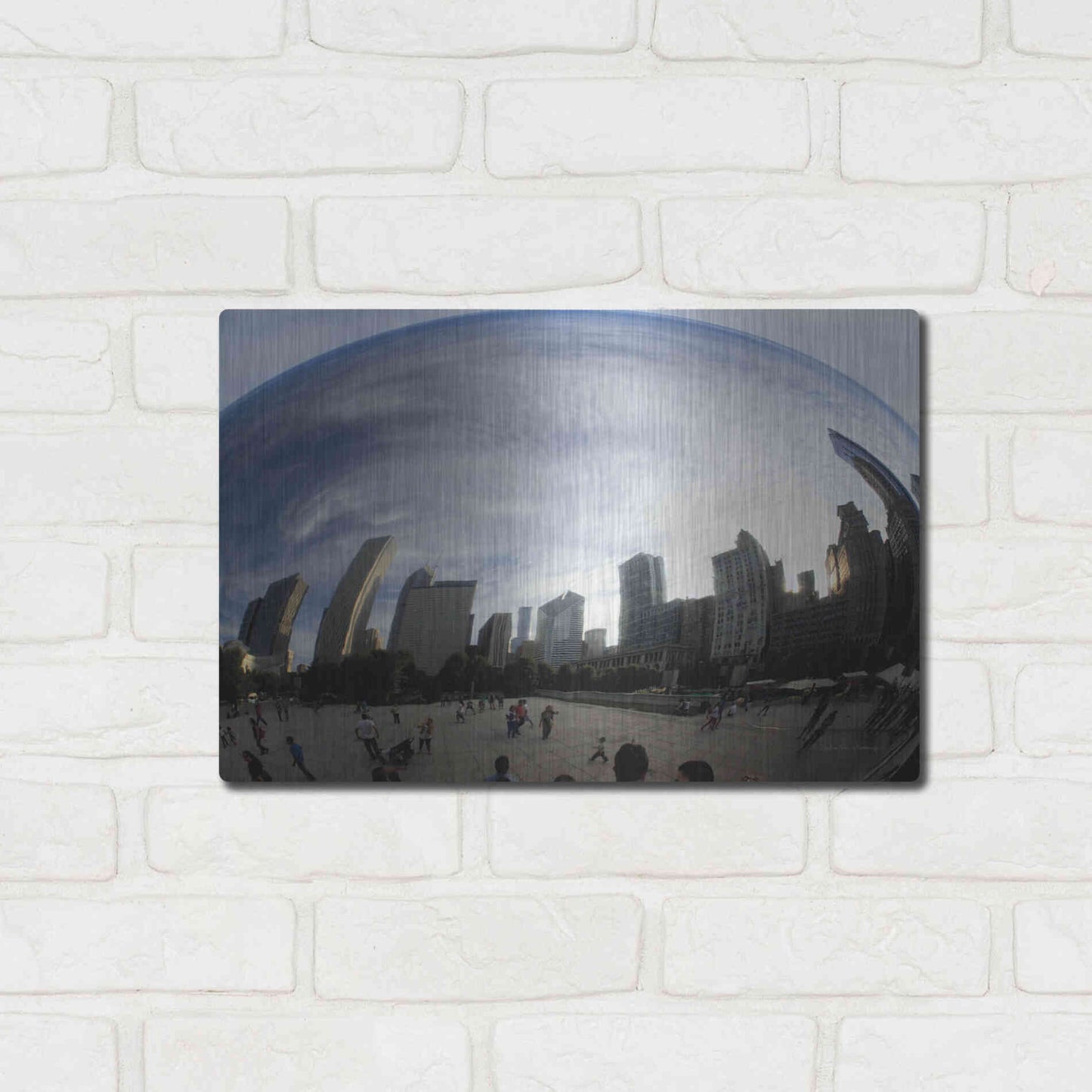 Luxe Metal Art 'The Bean Chicago' by Debra Van Swearingen, Metal Wall Art,16x12