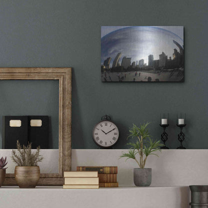 Luxe Metal Art 'The Bean Chicago' by Debra Van Swearingen, Metal Wall Art,16x12