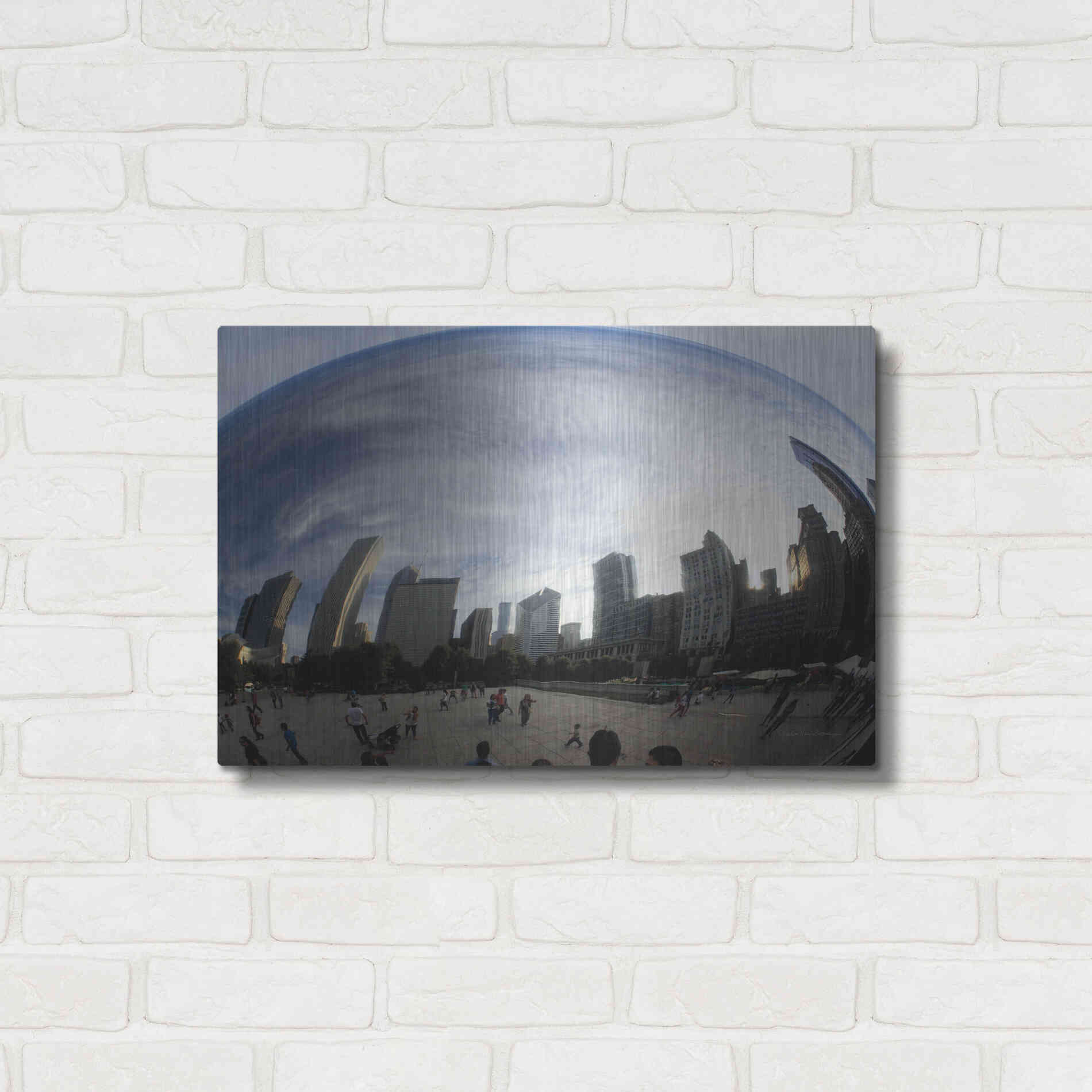Luxe Metal Art 'The Bean Chicago' by Debra Van Swearingen, Metal Wall Art,24x16