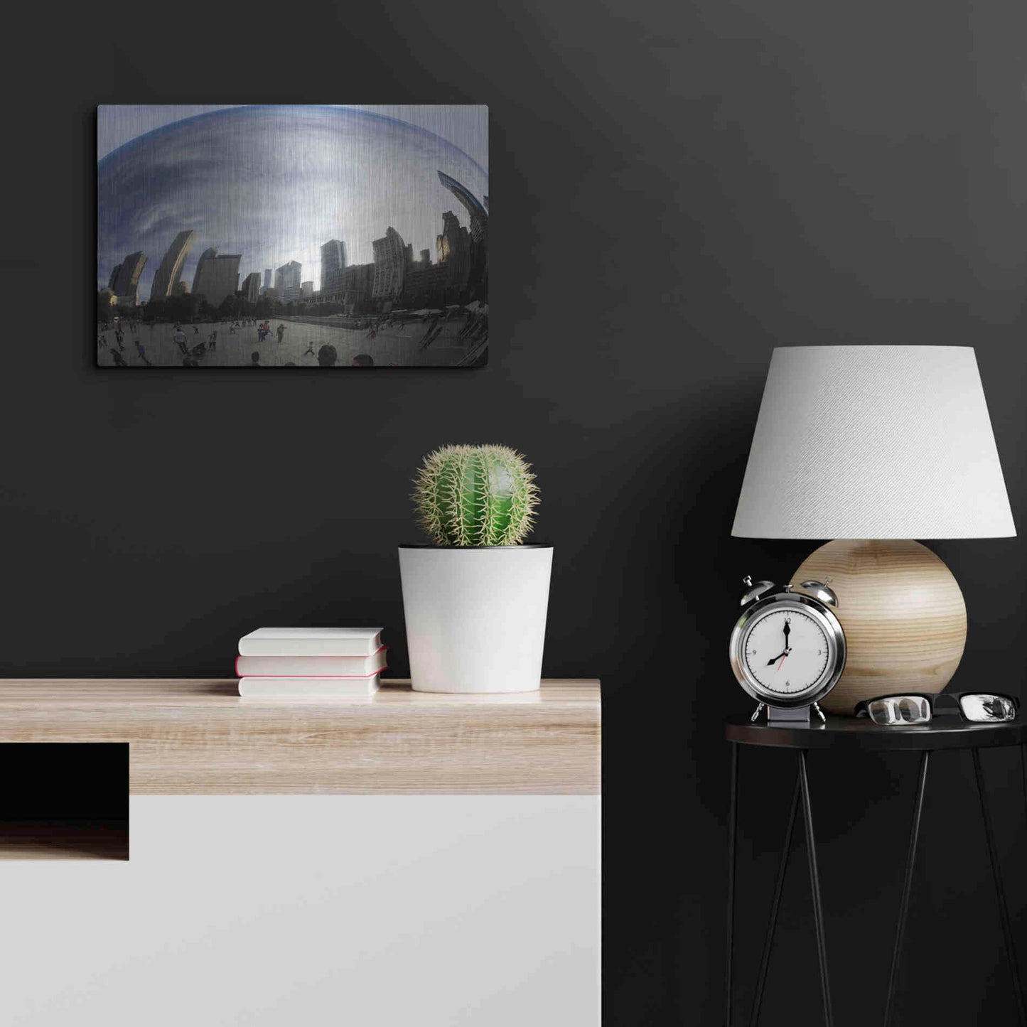Luxe Metal Art 'The Bean Chicago' by Debra Van Swearingen, Metal Wall Art,24x16