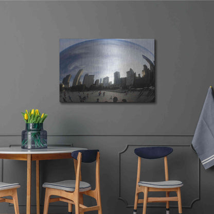 Luxe Metal Art 'The Bean Chicago' by Debra Van Swearingen, Metal Wall Art,36x24