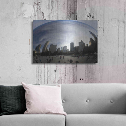 Luxe Metal Art 'The Bean Chicago' by Debra Van Swearingen, Metal Wall Art,36x24