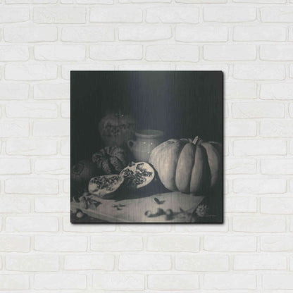 Luxe Metal Art 'Pumpkin and Pomegranate' by Debra Van Swearingen, Metal Wall Art,24x24