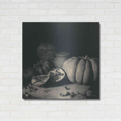 Luxe Metal Art 'Pumpkin and Pomegranate' by Debra Van Swearingen, Metal Wall Art,36x36