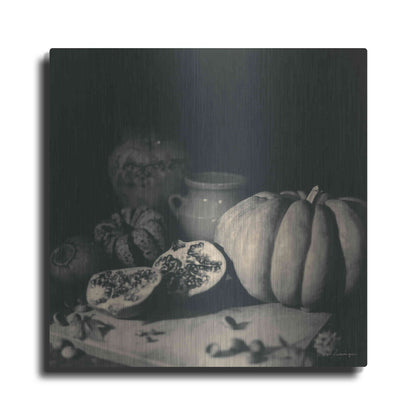 Luxe Metal Art 'Pumpkin and Pomegranate' by Debra Van Swearingen, Metal Wall Art