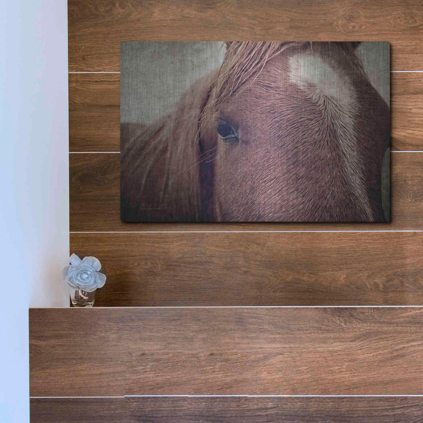 Luxe Metal Art 'Dew Lashes' by Debra Van Swearingen, Metal Wall Art,16x12