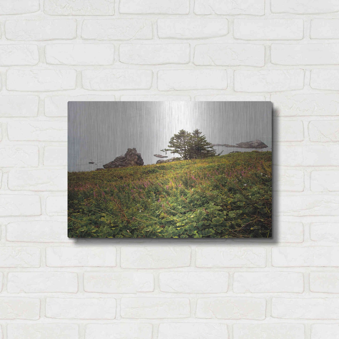 Luxe Metal Art 'Oregon Coast' by Debra Van Swearingen, Metal Wall Art,24x16