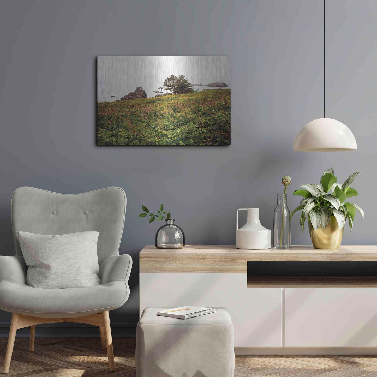 Luxe Metal Art 'Oregon Coast' by Debra Van Swearingen, Metal Wall Art,24x16