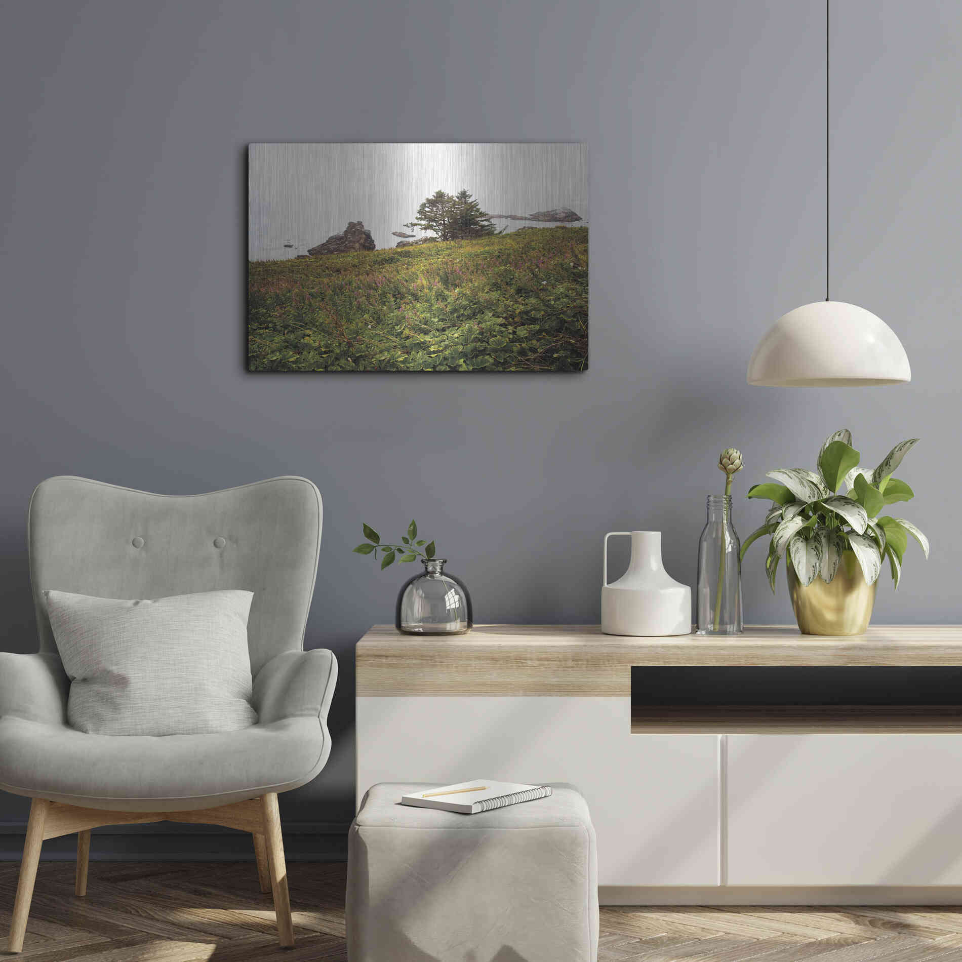 Luxe Metal Art 'Oregon Coast' by Debra Van Swearingen, Metal Wall Art,24x16