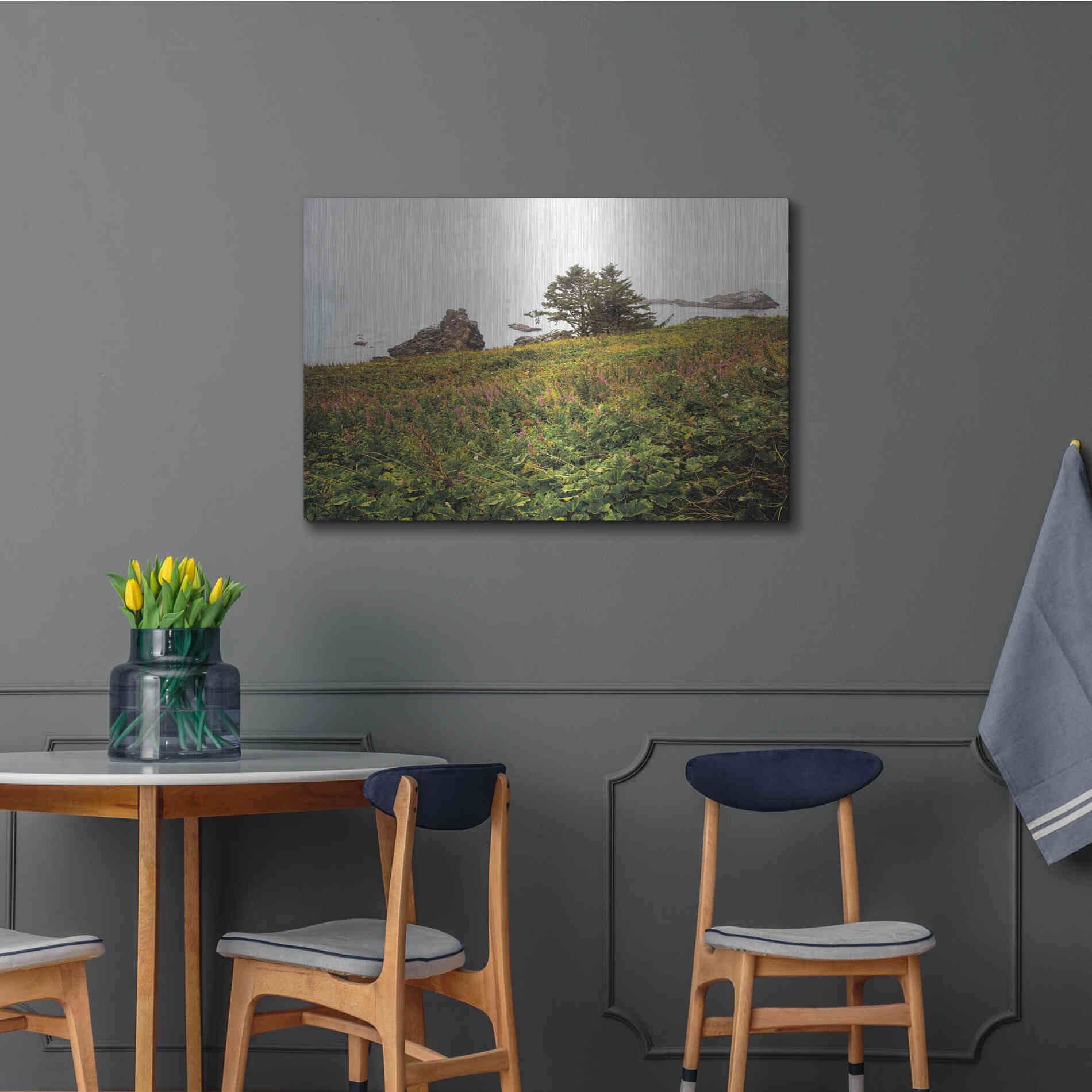 Luxe Metal Art 'Oregon Coast' by Debra Van Swearingen, Metal Wall Art,36x24