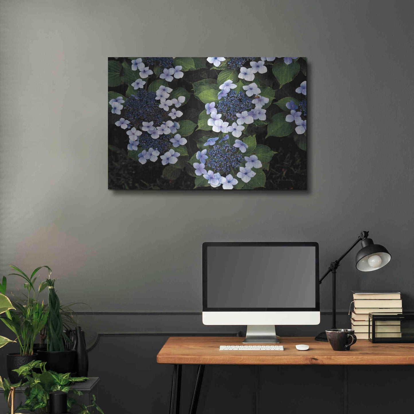 Luxe Metal Art 'Hydrangeas Opening' by Debra Van Swearingen, Metal Wall Art,36x24