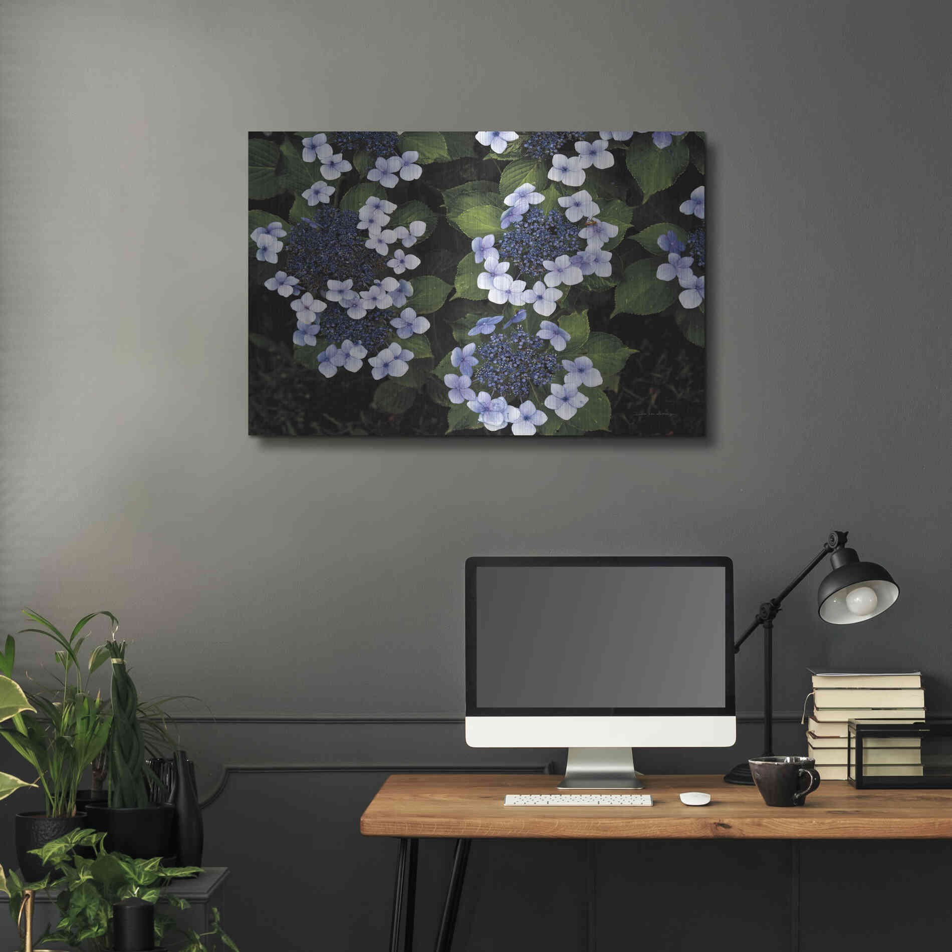 Luxe Metal Art 'Hydrangeas Opening' by Debra Van Swearingen, Metal Wall Art,36x24