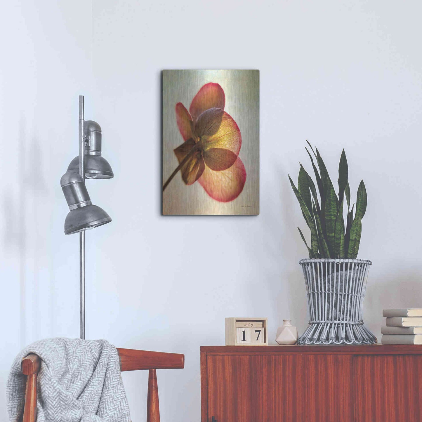 Luxe Metal Art 'Lenton Rose I' by Debra Van Swearingen, Metal Wall Art,16x24
