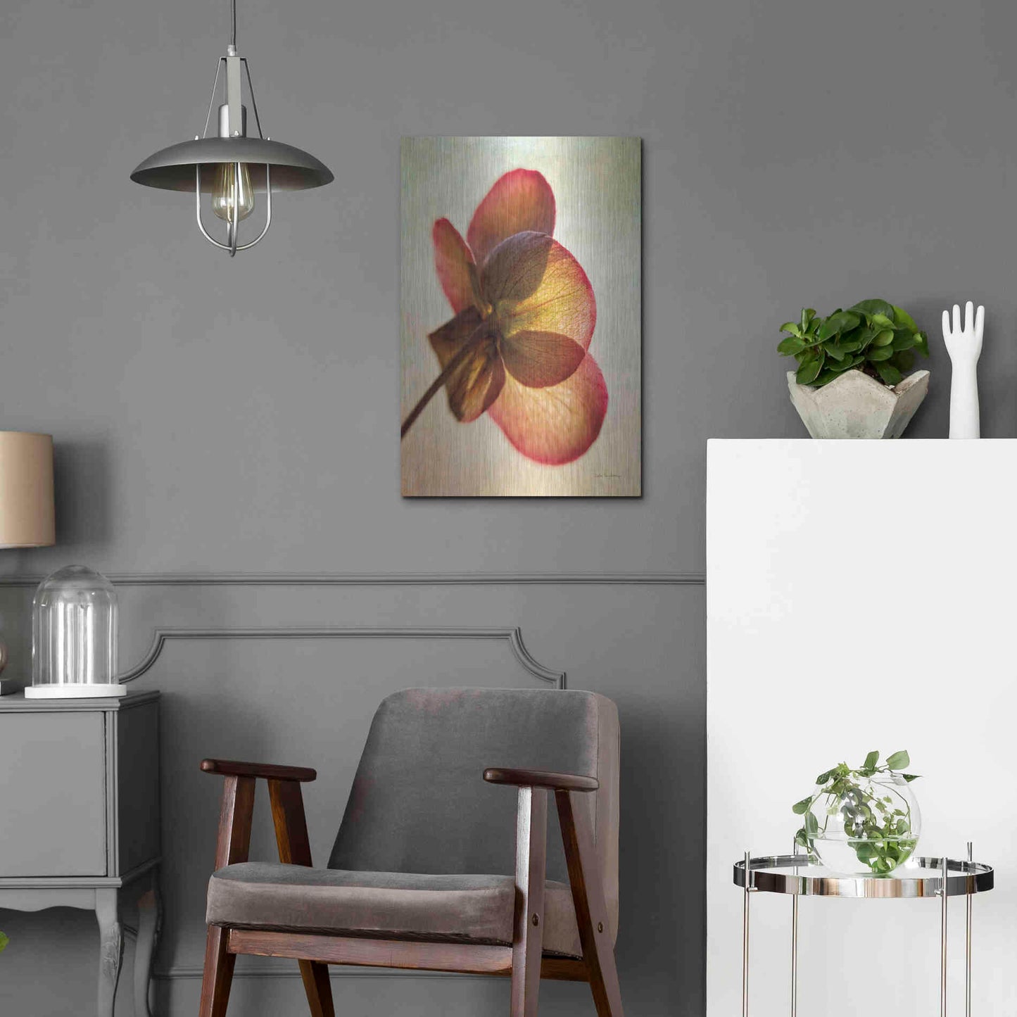 Luxe Metal Art 'Lenton Rose I' by Debra Van Swearingen, Metal Wall Art,16x24