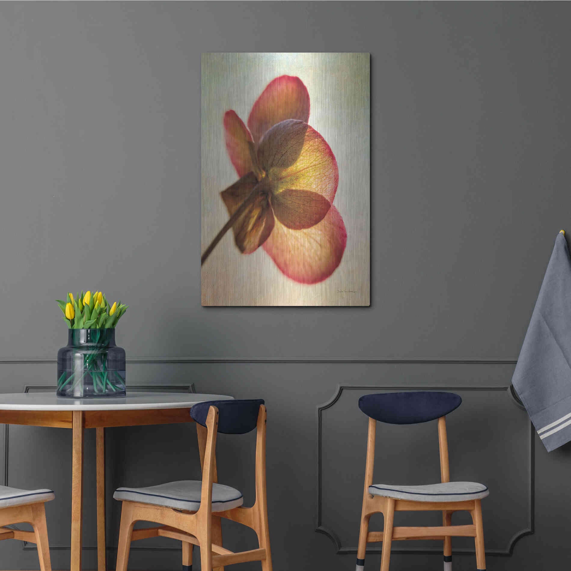 Luxe Metal Art 'Lenton Rose I' by Debra Van Swearingen, Metal Wall Art,24x36
