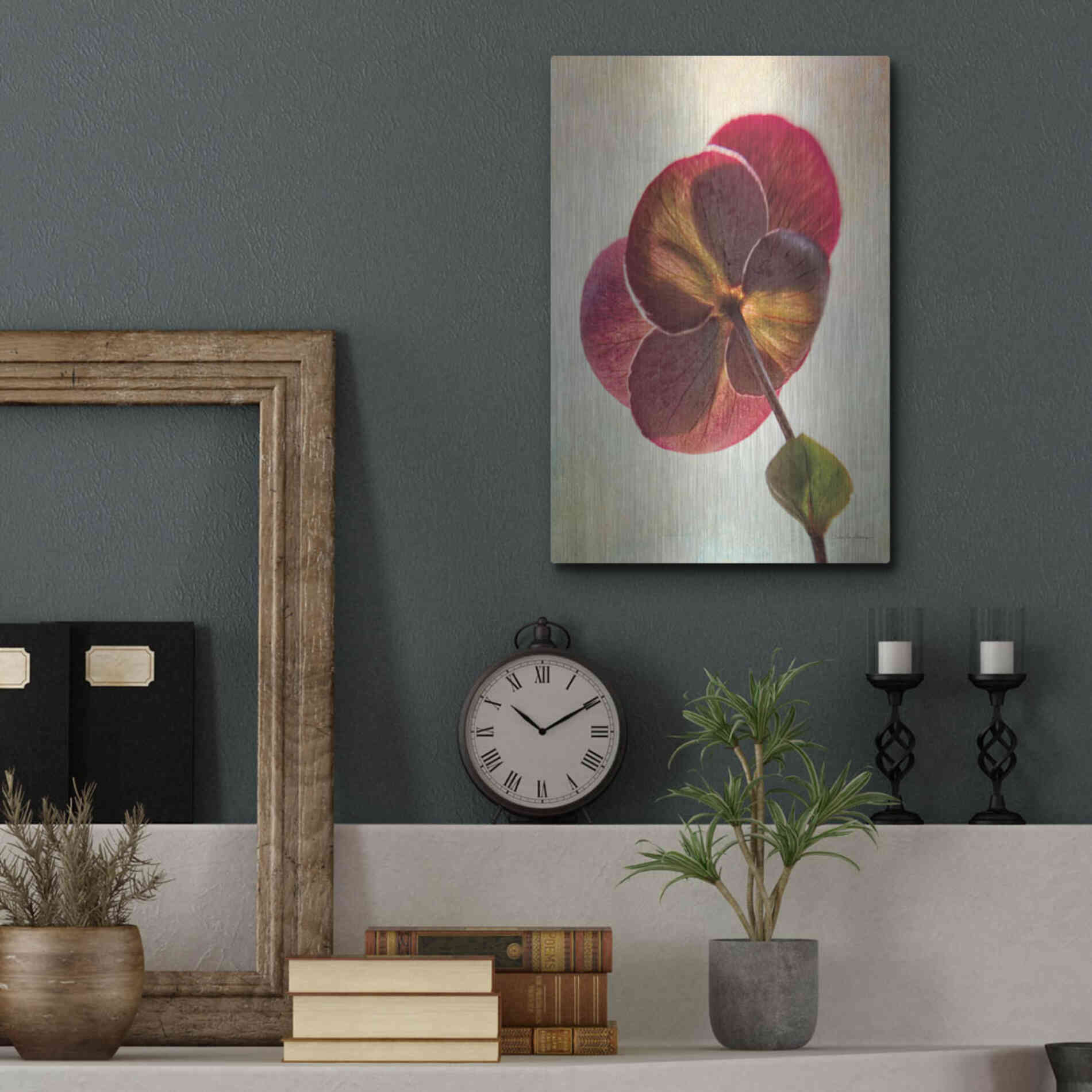 Luxe Metal Art 'Lenton Rose II' by Debra Van Swearingen, Metal Wall Art,12x16