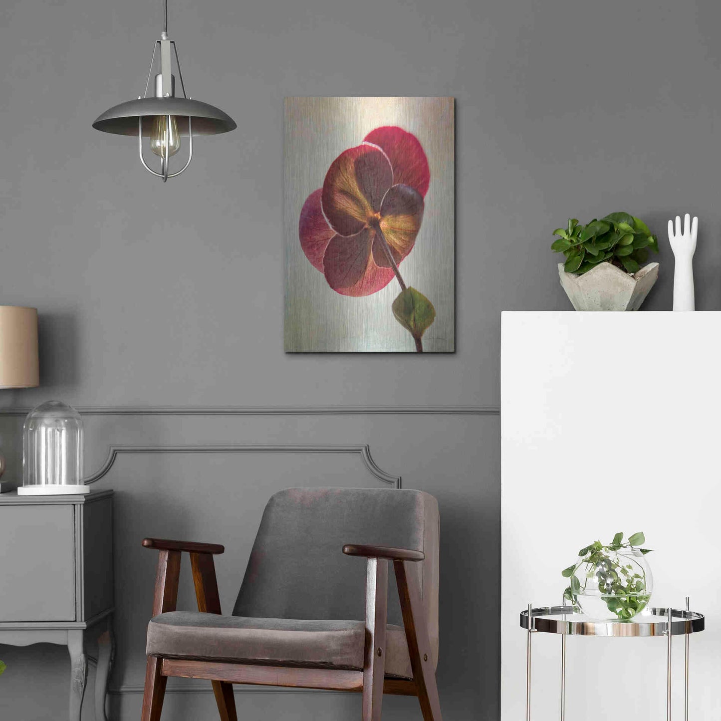 Luxe Metal Art 'Lenton Rose II' by Debra Van Swearingen, Metal Wall Art,16x24