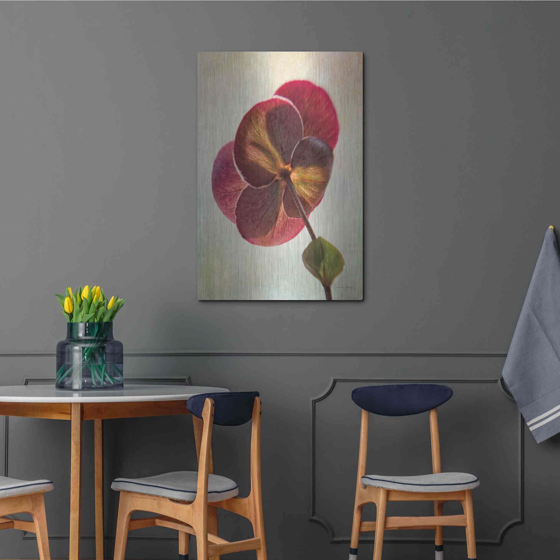 Luxe Metal Art 'Lenton Rose II' by Debra Van Swearingen, Metal Wall Art,24x36