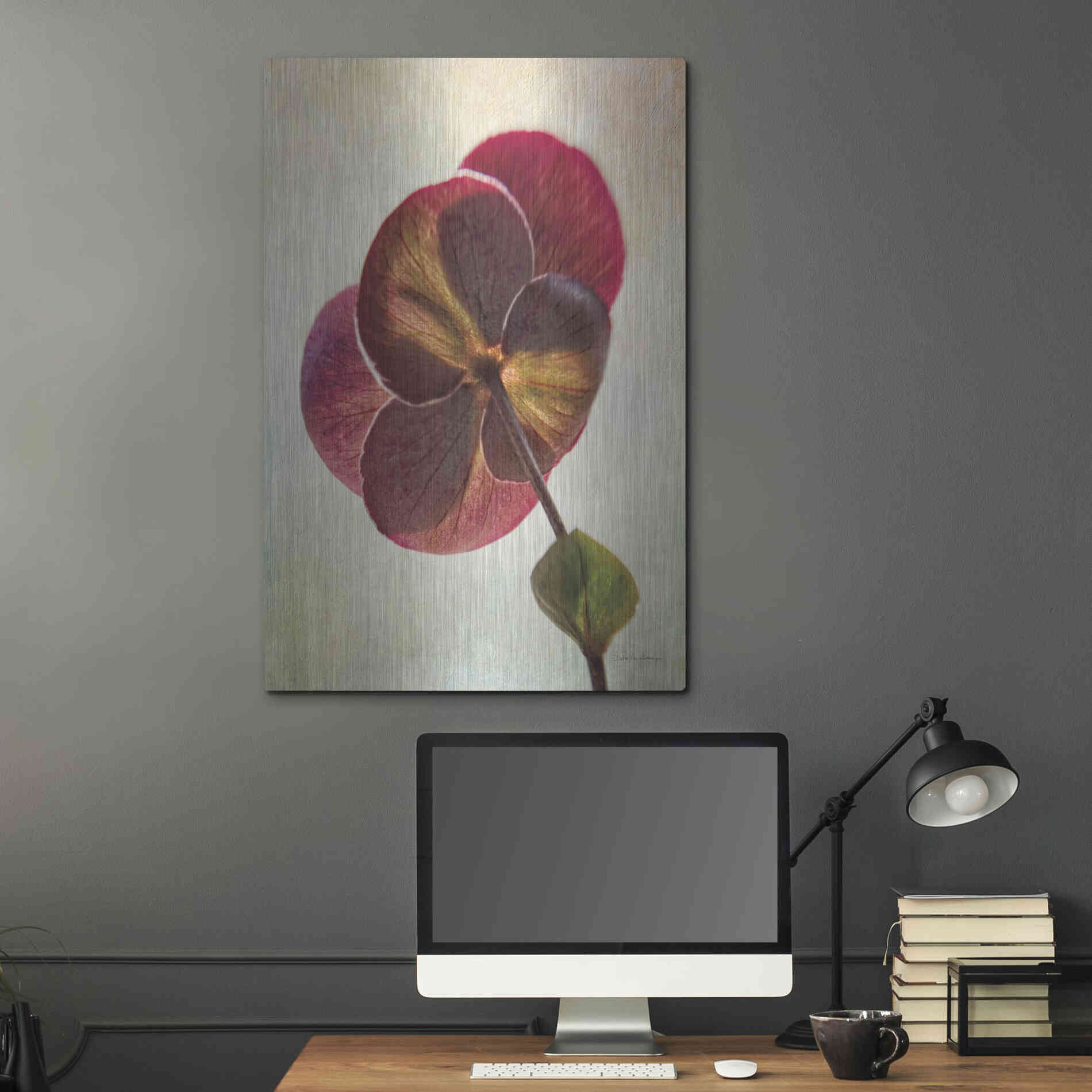 Luxe Metal Art 'Lenton Rose II' by Debra Van Swearingen, Metal Wall Art,24x36