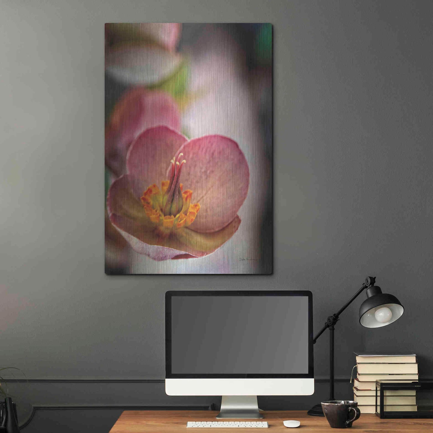 Luxe Metal Art 'Lenton Rose III' by Debra Van Swearingen, Metal Wall Art,24x36