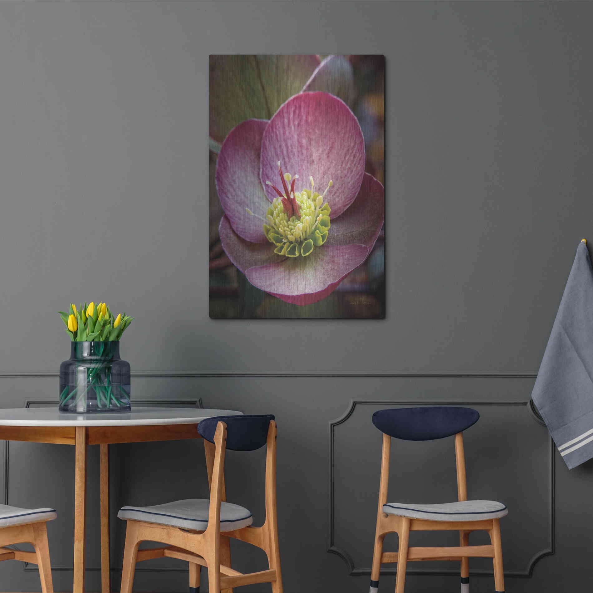 Luxe Metal Art 'Lenton Rose IV' by Debra Van Swearingen, Metal Wall Art,24x36