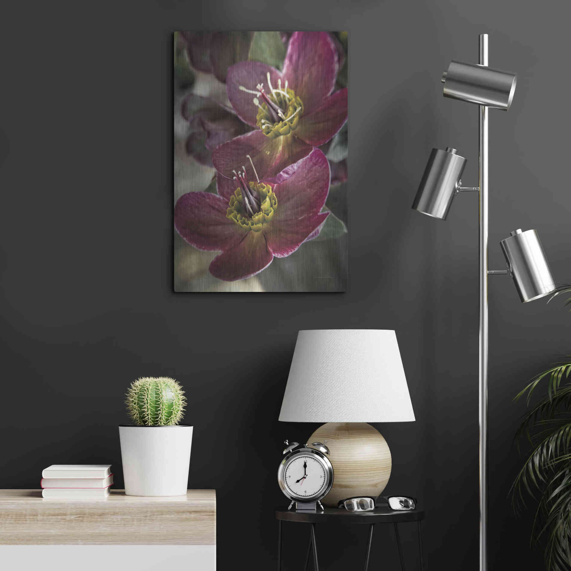 Luxe Metal Art 'Lenton Rose V' by Debra Van Swearingen, Metal Wall Art,16x24