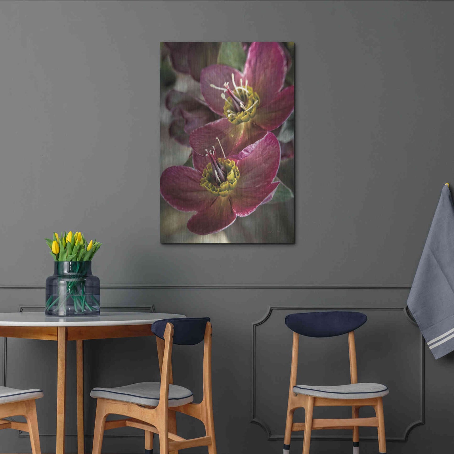 Luxe Metal Art 'Lenton Rose V' by Debra Van Swearingen, Metal Wall Art,24x36